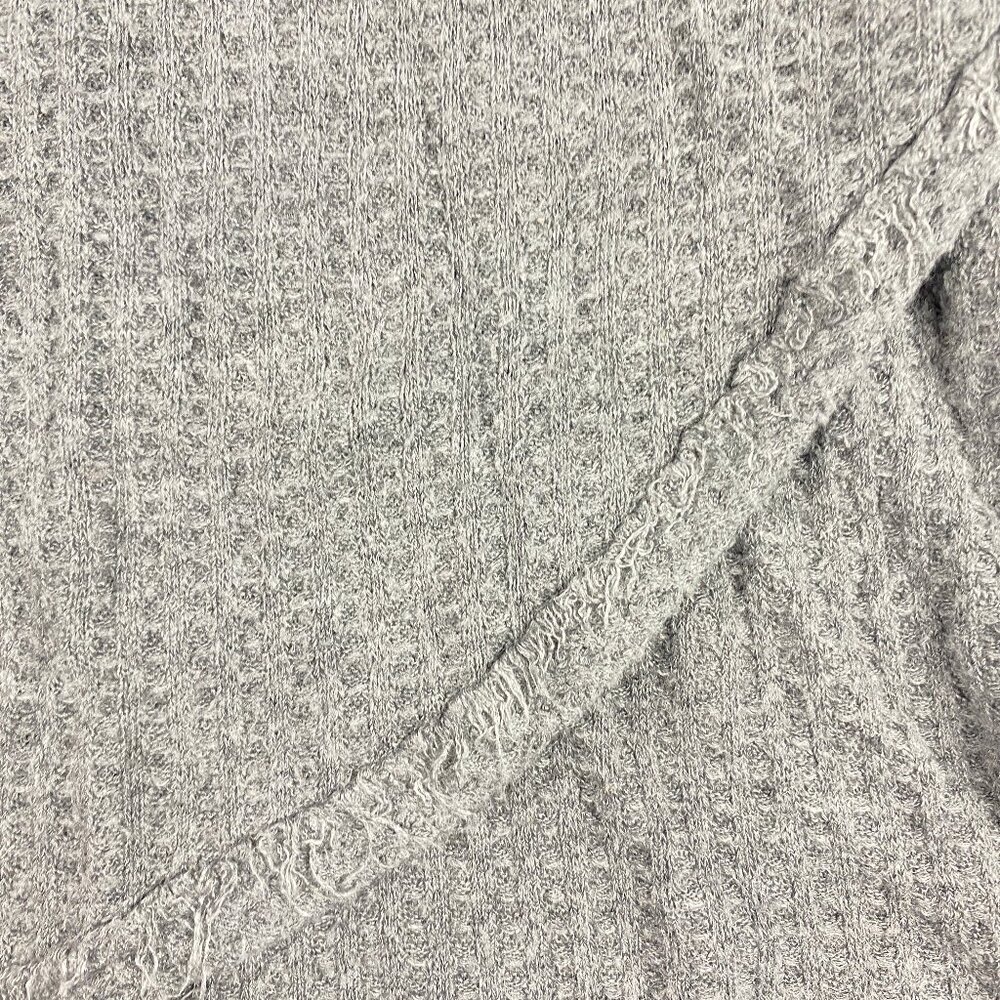 Free People Ventura Waffle Knit Hi Lo Shirt Women's Size M Gray - Picture 6 of 16
